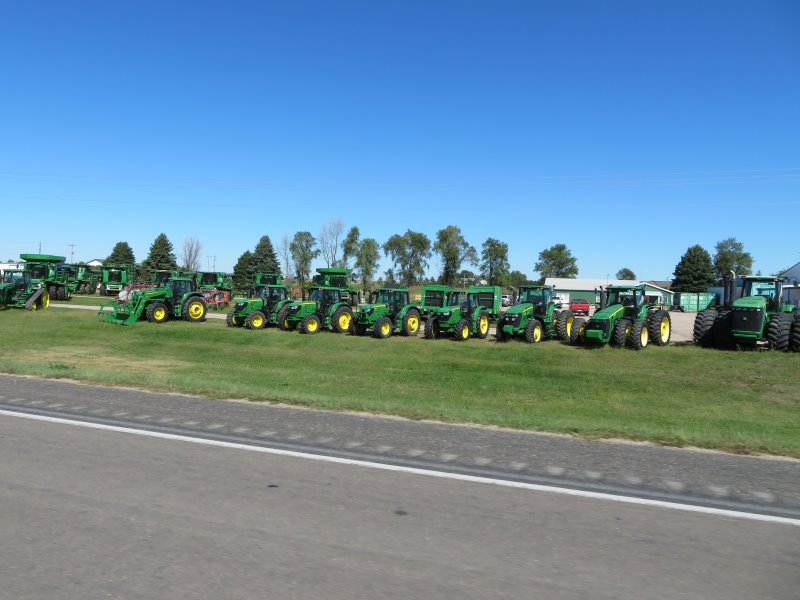 Multiple small and large towns, every one has multiple machinery businessess full of new equipment